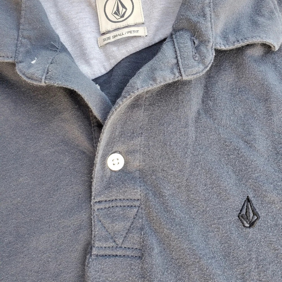 Volcom Men's Polo Shirt Charcoal Gray Short Sleeve Classic Size Small - Picture 6 of 16